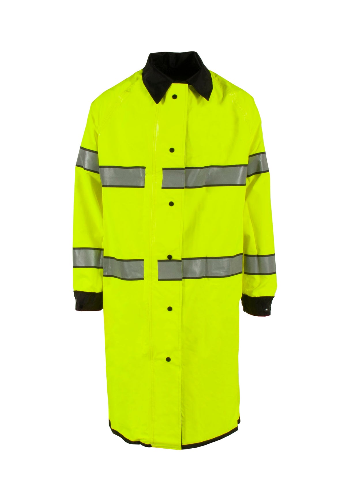 Neese 4703RCH3M - Safe Officer Series Reversible Raincoat with Reflective Tape - Hi-Vis Lime / Black