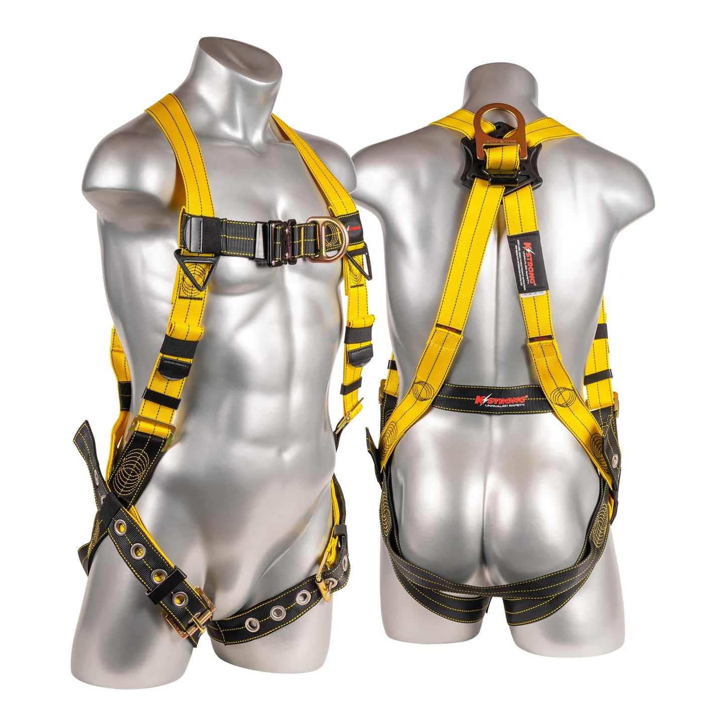 KStrong® Kapture™ Element 5-Point Full Body Harness with Revolta™ Oil and Water Repellent Webbing, 1 Enhanced Dorsal D-ring Plus™, 1 Front D-ring, QC Chest, & TB Legs (ANSI)