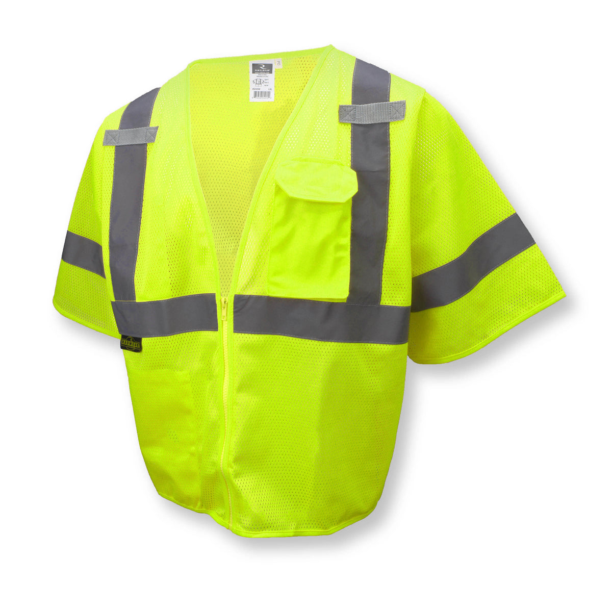 Radians SV3Z - SV3 Economy Type R Class 3 Mesh Safety Vest - Hi-Vis Green