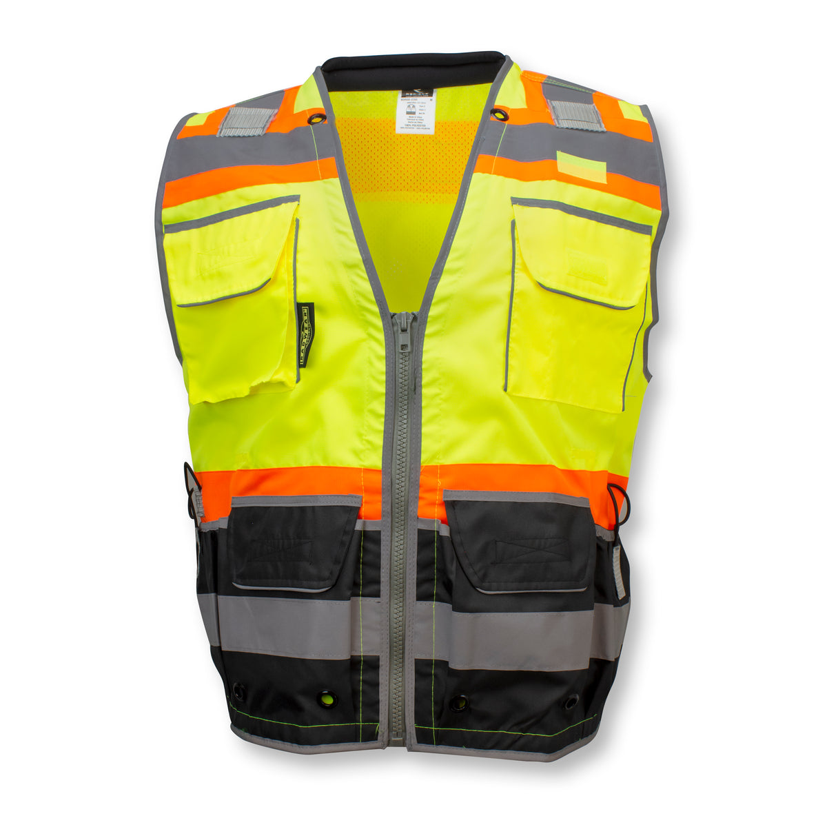 Radians SV55B - Class 2 Heavy Woven Color Blocked Two Tone Engineer Vest - additional view