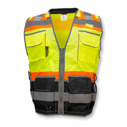 Radians SV55B - Class 2 Heavy Woven Color Blocked Two Tone Engineer Vest - additional view