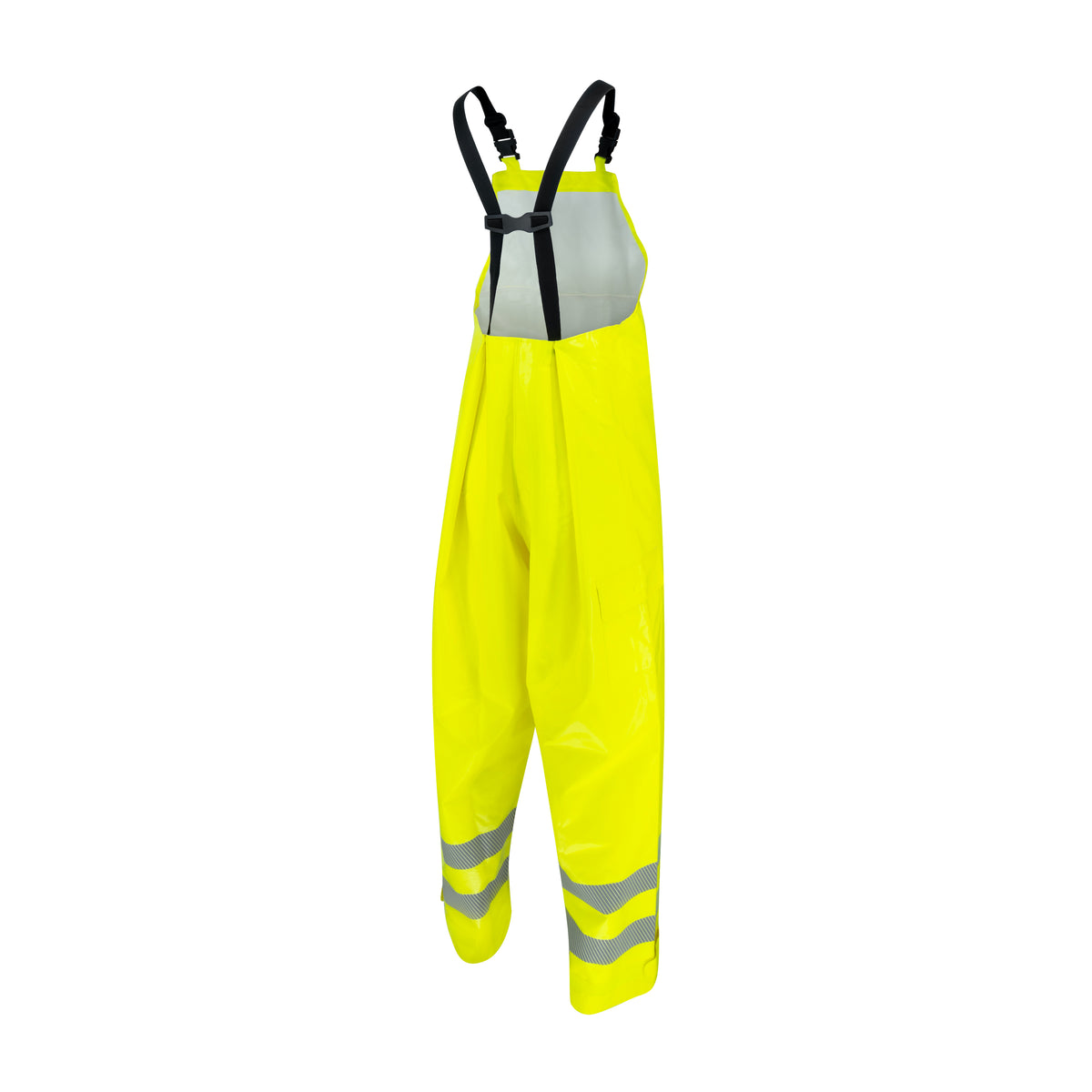 Radians RW08B - Class E Self-Extinguishing Rain Bib with Safety Fly - Lime - additional view