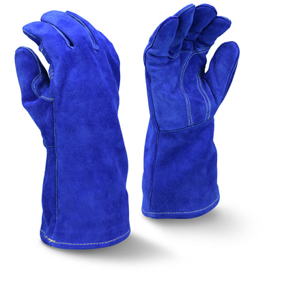 Radians RWG5410 - Premium Side Split Blue Cowhide Leather Welding Glove - Blue