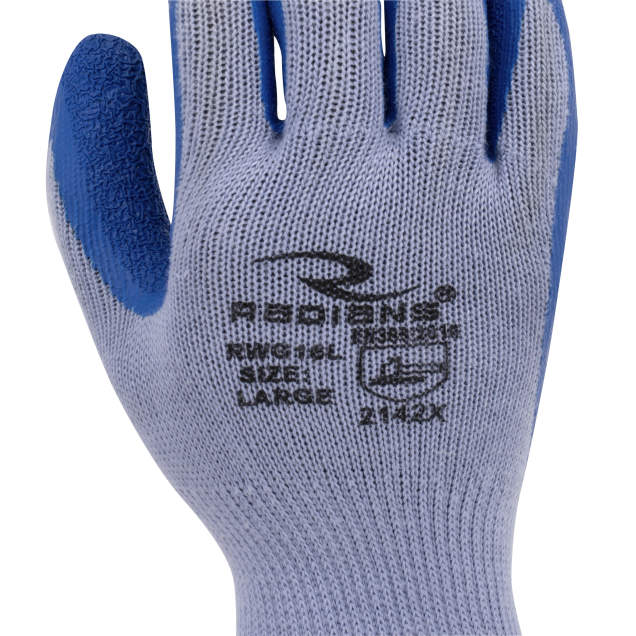 Radians RWG16 Crinkle Latex Palm Coated Glove