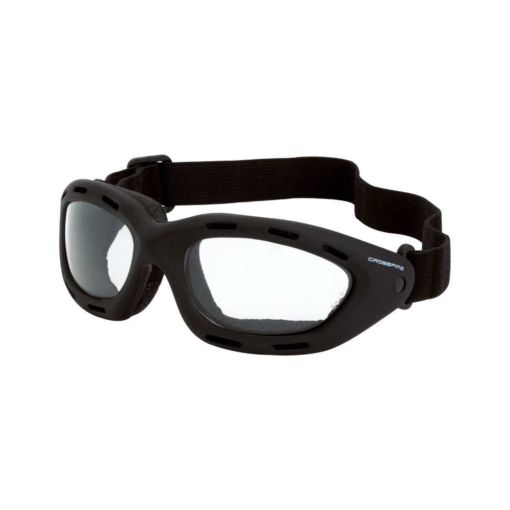 Crossfire ELEMENT - Foam Lined Safety Goggle - Black / Clear AF