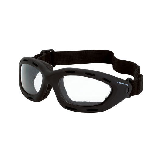 Crossfire ELEMENT - Foam Lined Safety Goggle - Black / Clear AF