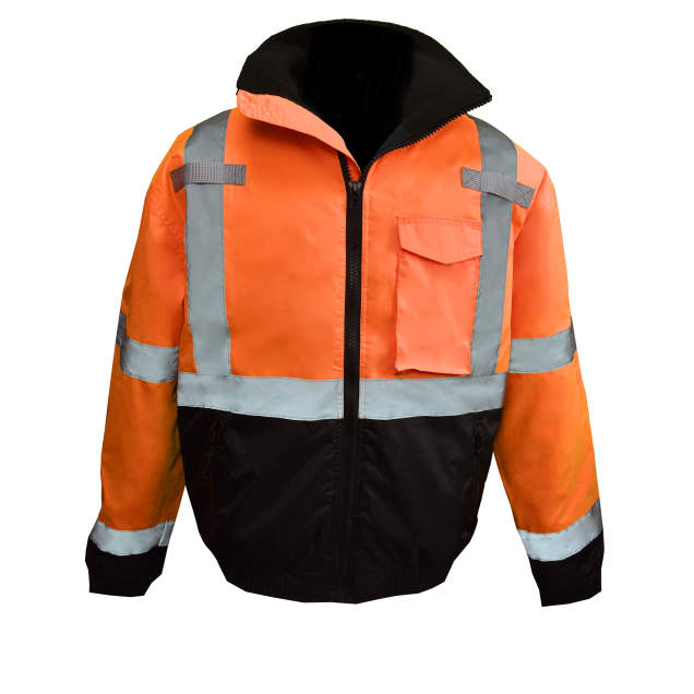 Radians SJ11QB Class 3 High Visibility Weatherproof Bomber Jacket with Quilted Built-in Liner
