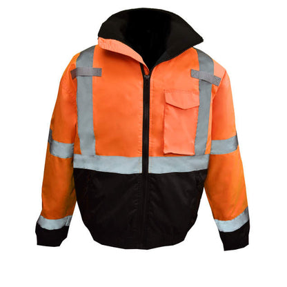 Radians SJ11QB Class 3 High Visibility Weatherproof Bomber Jacket with Quilted Built-in Liner