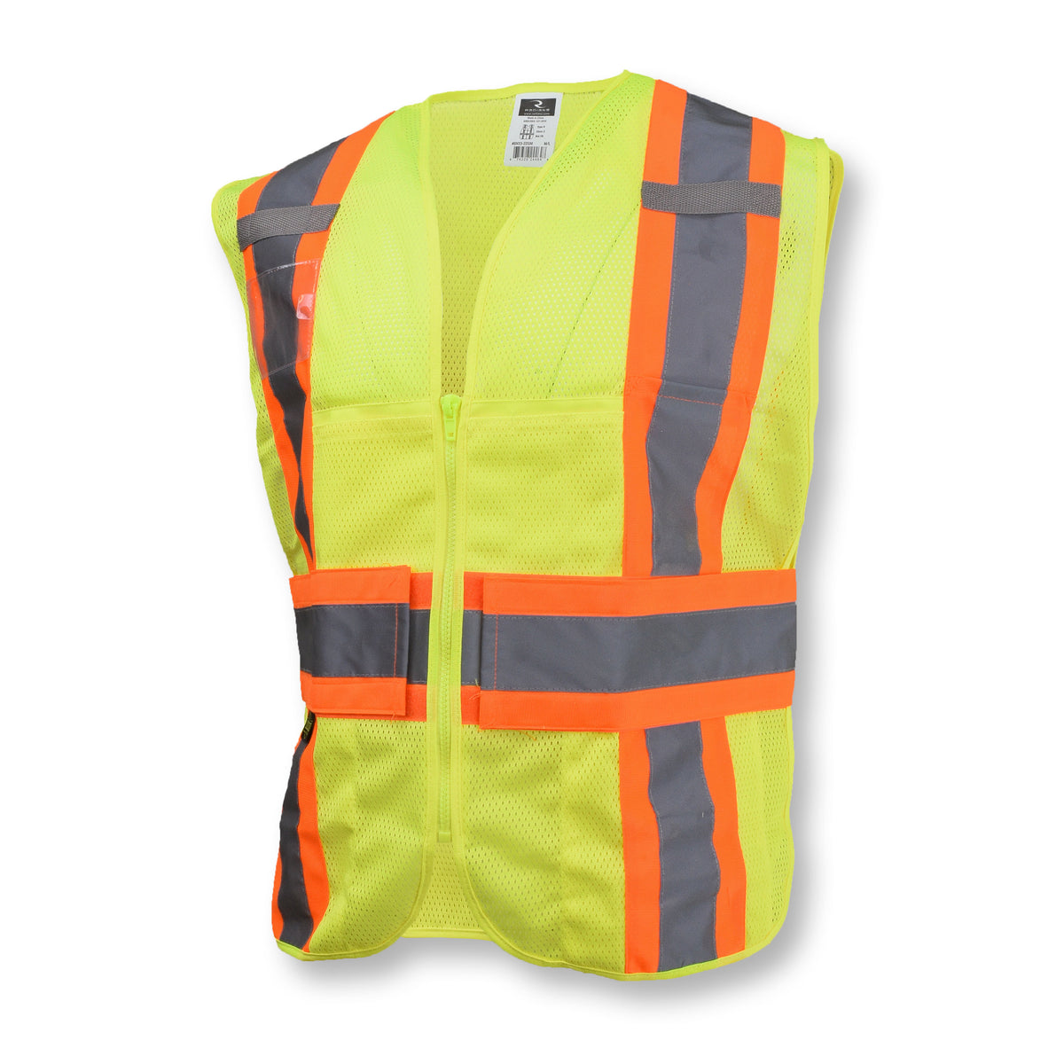 Radians SV23-2 - Type R Class 2 Expandable Two Tone Mesh Safety Vest - Hi-Vis Green