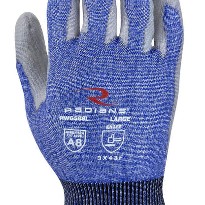 Radians RWG588 Cut Protection Level A8 PU Coated Glove