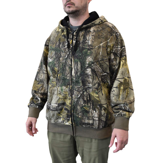 DEWALT Men's Heated REALTREE EDGE® Camouflage Hoodie Sweatshirt Kitted