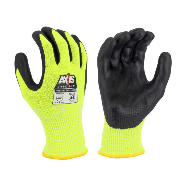Radians RWG564 AXIS™ Cut Protection Level A4 High Visibility Work Glove