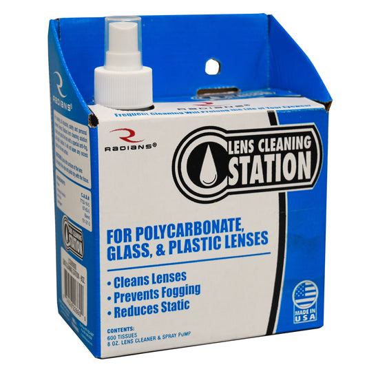 Radians LCS - Lens Cleaning Station - Small - 8 oz Solution and 600 Wipes -