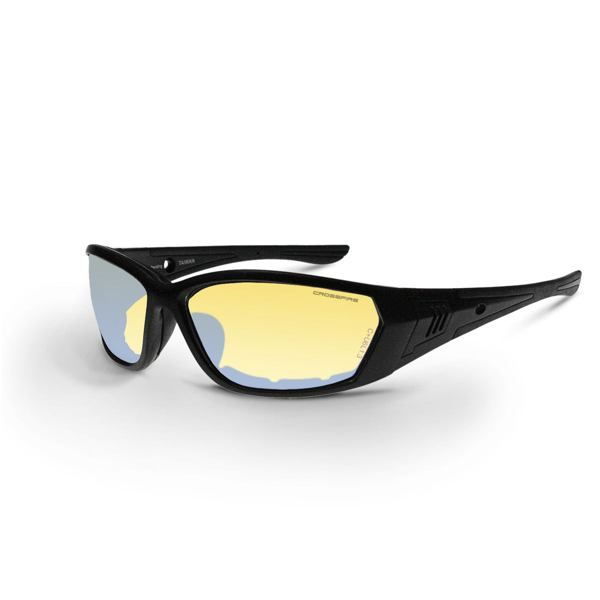 Crossfire 710 - Foam Lined Safety Eyewear - Crystal Black Frame - Smoke Anti-Fog Lens - Matte Black / I/O AF