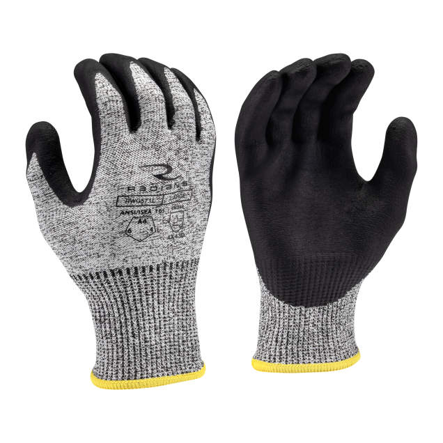 Radians RWG571 HPPE/Polyester Shell A4 Cut Level Foam Nitrile Palm Dip Gloves