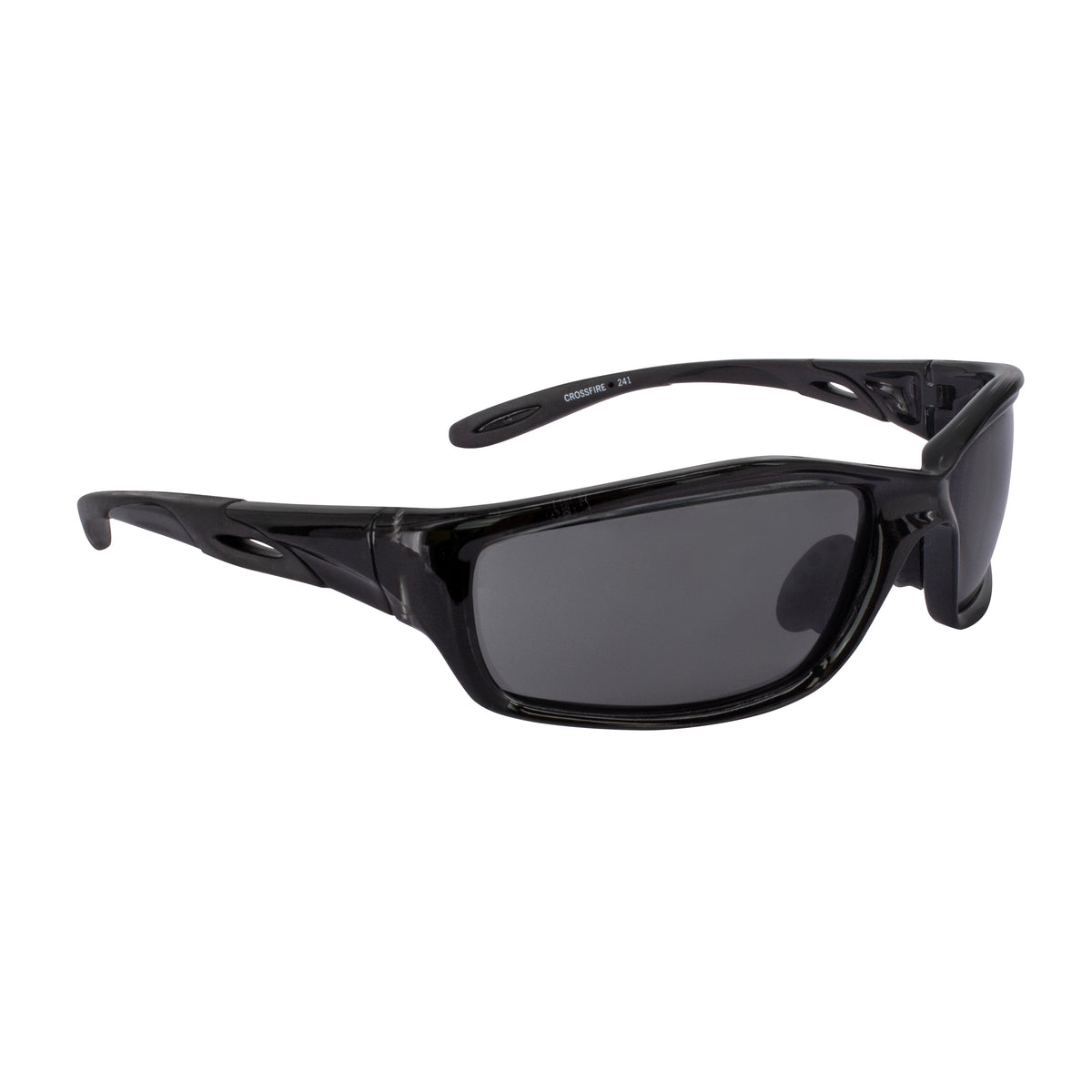 Crossfire INFINITY - Premium Safety Eyewear - Crystal Black Frame - Smoke Lens - Crystal Black / Smoke
