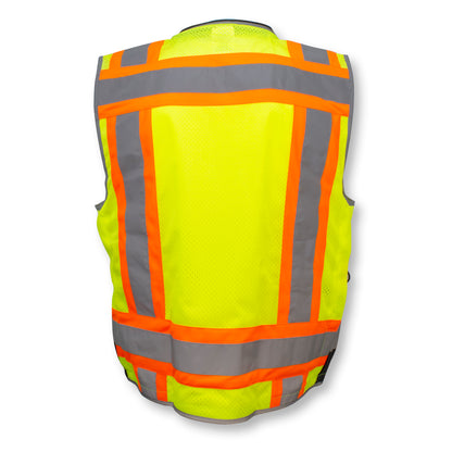 Radians SV55B - Class 2 Heavy Woven Color Blocked Two Tone Engineer Vest - additional view