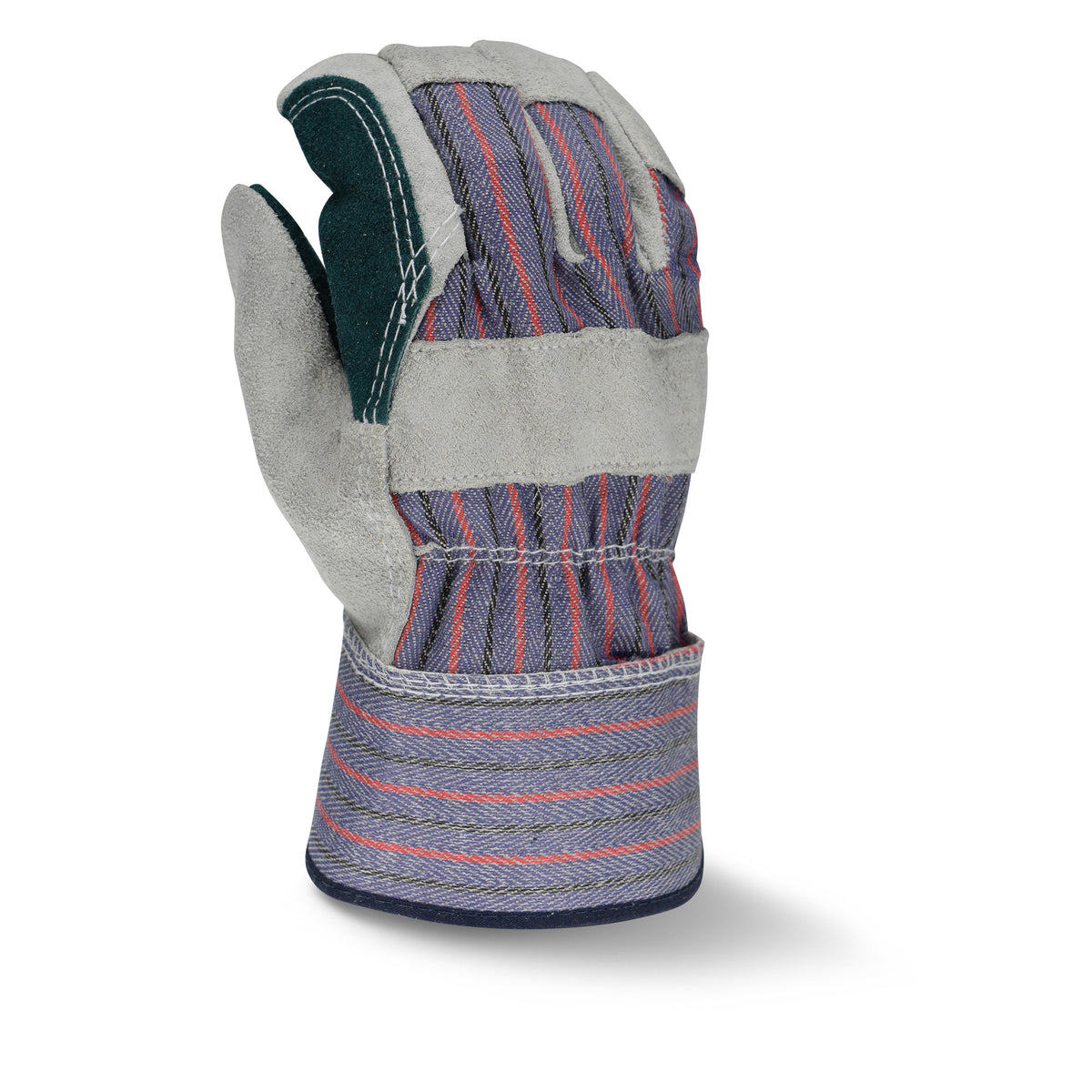 Radians RWG3200DP - Regular Shoulder Gray Split Cowhide Double Leather Palm Glove - additional view