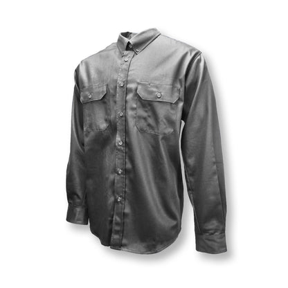 Radians FRS-003 - VolCore® Long Sleeve Cotton Button Down FR Shirt - GY - Gray