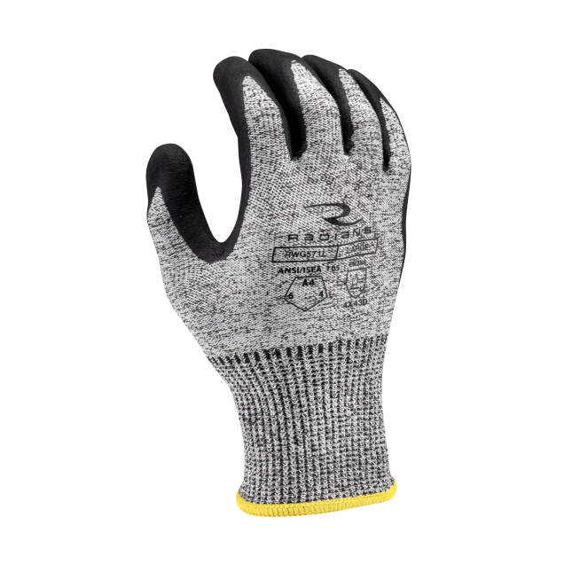 Radians RWG571 HPPE/Polyester Shell A4 Cut Level Foam Nitrile Palm Dip Gloves