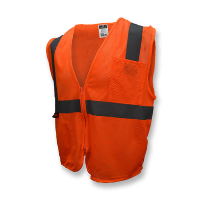 Radians SV2ZOMS Hi-Vis Orange SV2Z Economy Type R Class 2 Mesh Safety Vest with Zipper