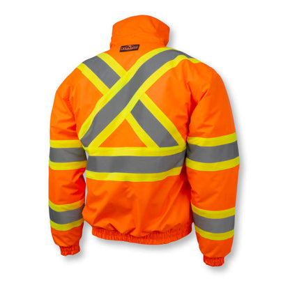 Radians SJ11QX-3 Class 3 X-Back Quilted Bomber Jacket with Hood