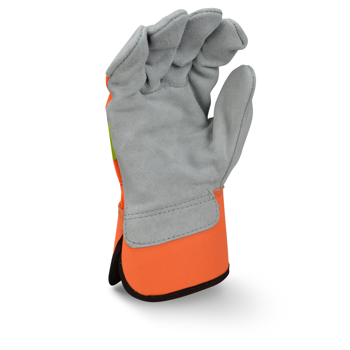 Radians RWG3200HV - High Visibility Regular Shoulder Gray Split Cowhide Leather Palm Glove - additional view