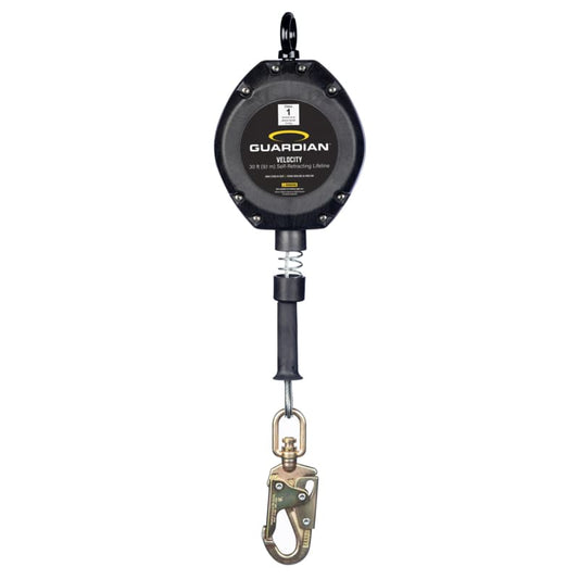 Guardian 42002 - Velocity Class 1 Cable SRL - 30 ft, Swivel Snap Hook