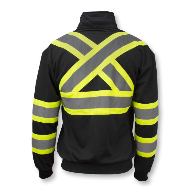 Radians SW01X-1 High Neck Zip Front X-Back Hooded Sweatshirt