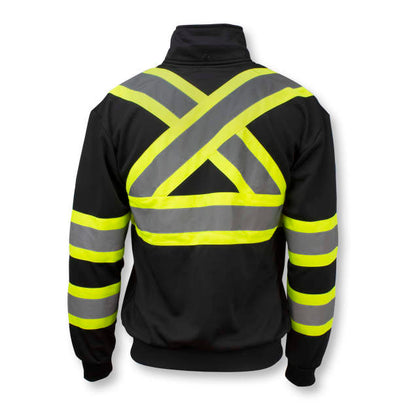 Radians SW01X-1 High Neck Zip Front X-Back Hooded Sweatshirt
