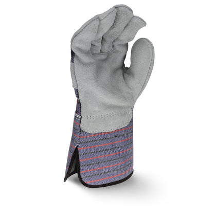 Radians RWG3200G - Regular Shoulder Gray Split Cowhide Leather Glove with Gauntlet Cuff - additional view
