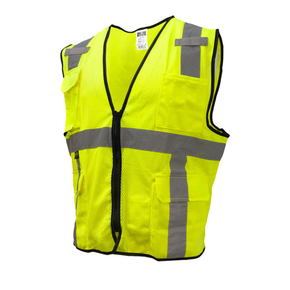 Radians SV7E - Economy Type R Class 2 Mesh Surveyor Safety Vest - Hi-Vis Green