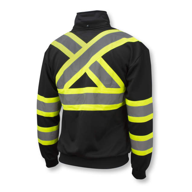 Radians SW01X-1 High Neck Zip Front X-Back Hooded Sweatshirt