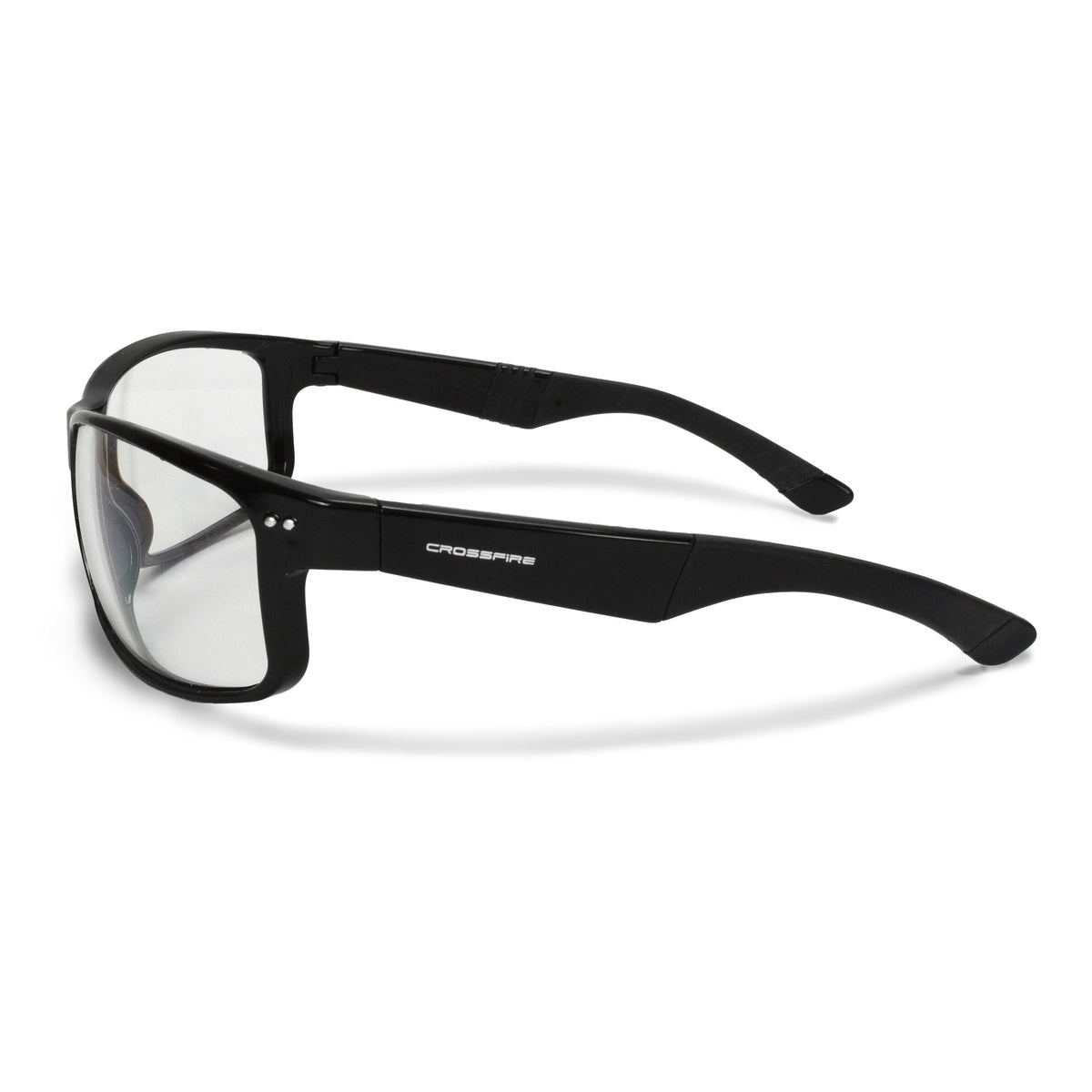 Crossfire CK7 - ™ Premium Safety Eyewear - Shiny Black Frame - Clear Lens - additional view