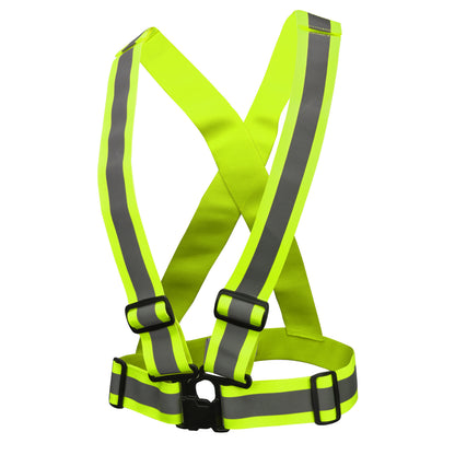 Radians SA0201X - High Visibility Breakaway X-Back Safety Harness -Green - Universal - Hi-Vis Green