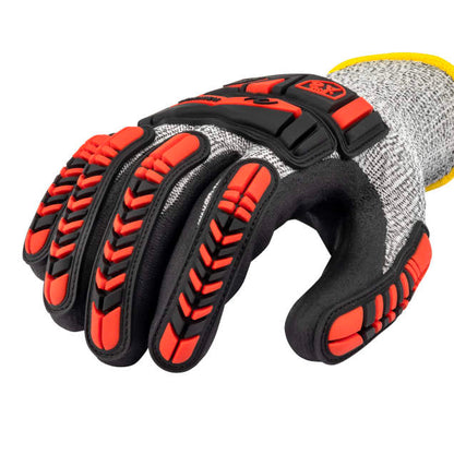 Radians RWG816 Acrylic Lined HPPE Shell with TPR and Nitrile Palm A6 Cut Protective Glove