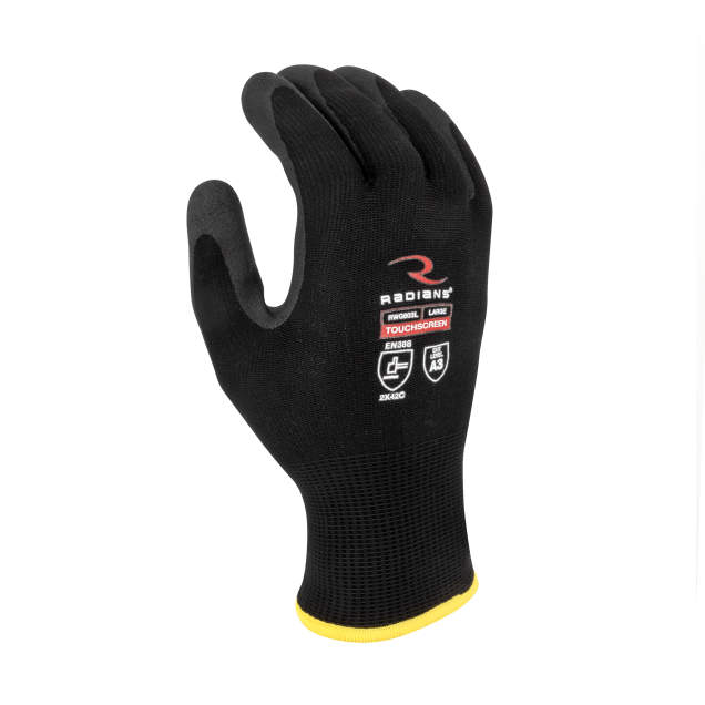 Radians RWG803 Cut Level A3 Foam PVC Palm Coated Glove