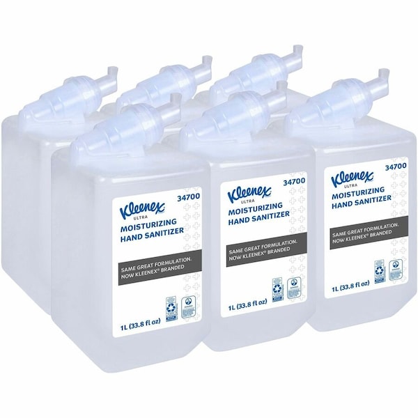 Kleenex Ultra Moisturizing Foam Hand Sanitizer, 1 L, 6/Case - 34700