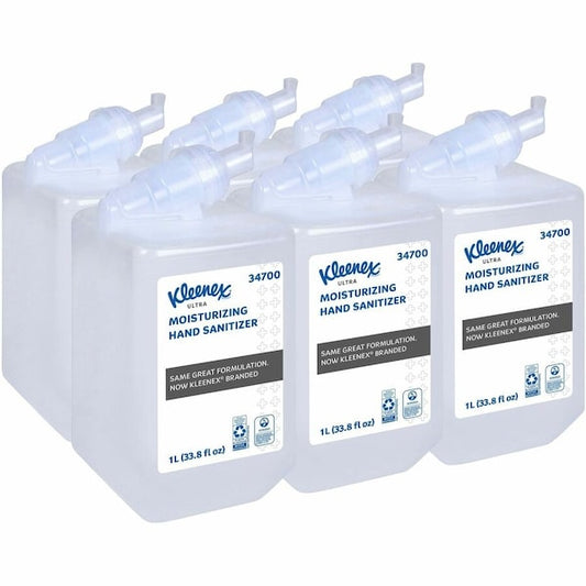 Kleenex Ultra Moisturizing Foam Hand Sanitizer, 1 L, 6/Case - 34700