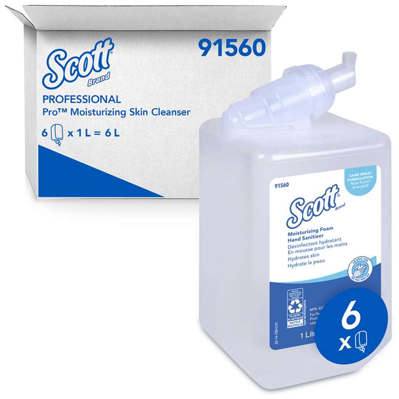 Scott Moisturizing Foam Hand Sanitizer 91560 - 1 L - 6 per case