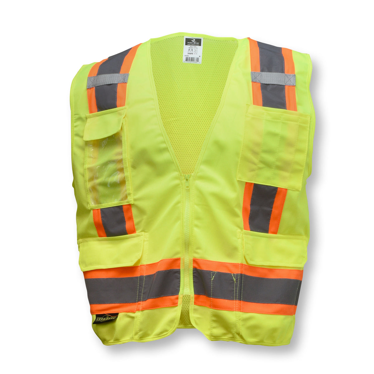 Radians SV6 - Two Tone Surveyor Type R Class 2 Solid/Mesh Safety Vest - additional view