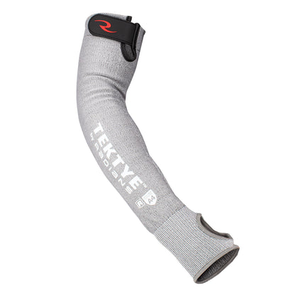 Radians RADT74 - 13g TEKTYE® A4 Cut Protection Sleeve - 18" Length with Thumb Slot - Gray