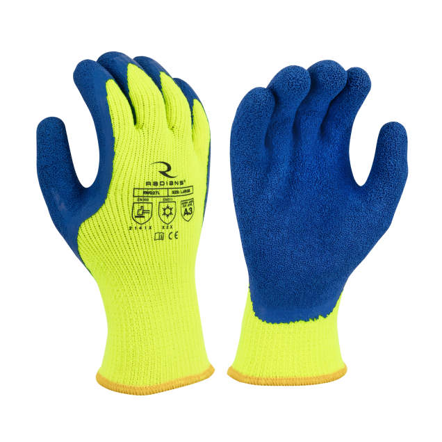 Radians RWG27 Cut Protection Level A3 Dipped Winter Gripper Glove