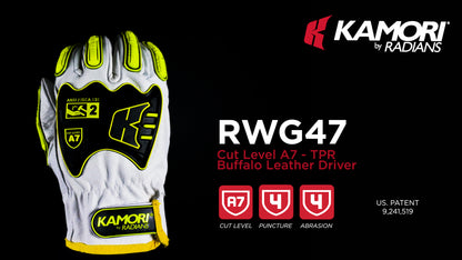 Radians RWG47 KAMORI® Cut A7 Buffalo Leather Driver with TPR