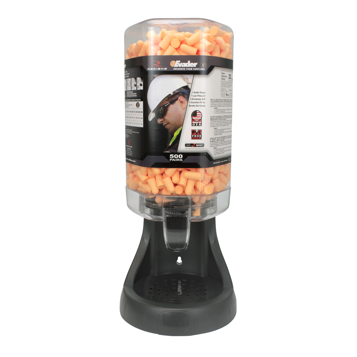 Radians FPD-500L94 - Refillable Dispenser with EVADER® FP94 Plugs - 500 Pair - additional view