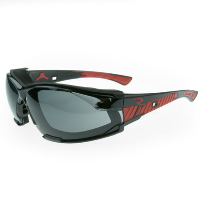 Radians OBL1-IQ - OBL1 Obliterator™ IQ Anti-Fog Foam Lined Safety Eyewear - Black / Red / Smoke IQ