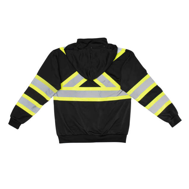 Radians SW01X-1 High Neck Zip Front X-Back Hooded Sweatshirt
