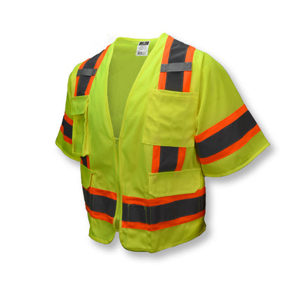 Radians SV63 - Two Tone Surveyor Type R Class 3 Two Tone Safety Vest - Hi-Vis Green