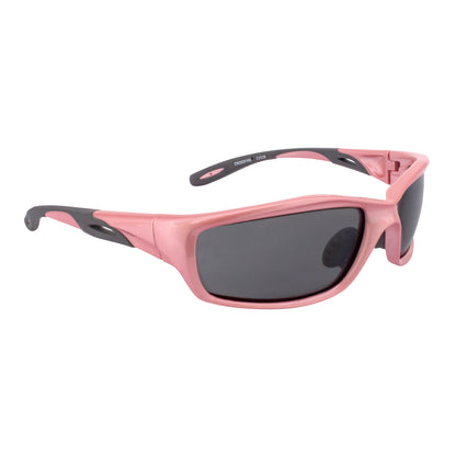 Crossfire INFINITY - Premium Safety Eyewear - Crystal Black Frame - Smoke Lens - Pearl Pink / Dark Smoke