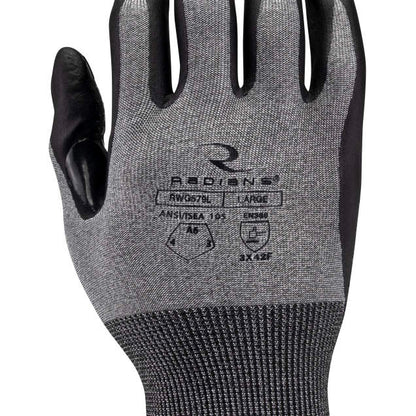Radians RWG579 HPPE/Tungsten Shell A6 Cut Level Foam Nitrile Dotted Palm Dip